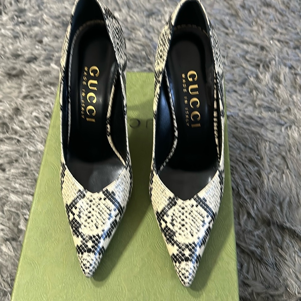 Gucci python heels